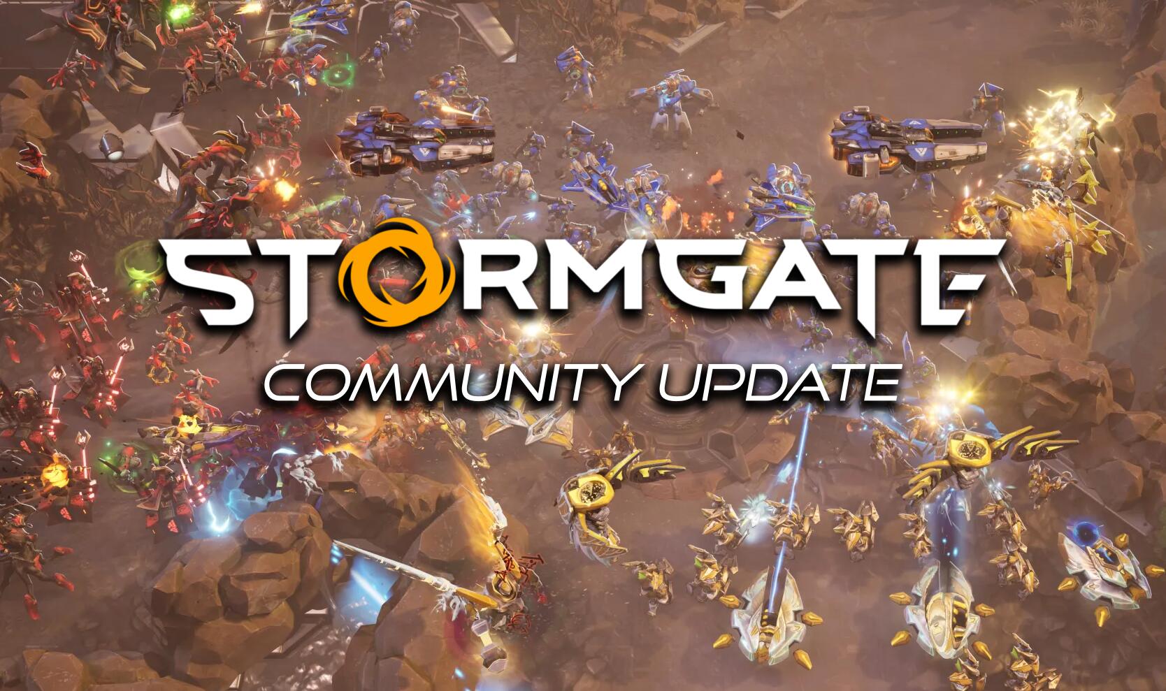 Discovery splash banner for Stormgate Official Discord server