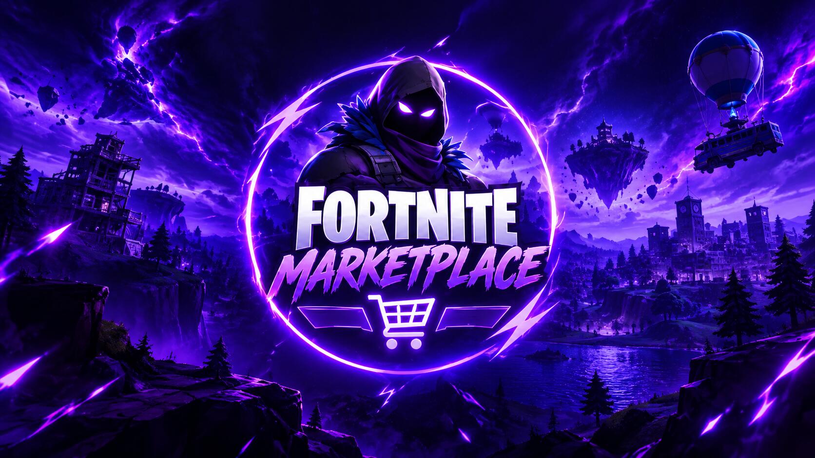 Discovery splash banner for Fortnite Marketplace Discord server