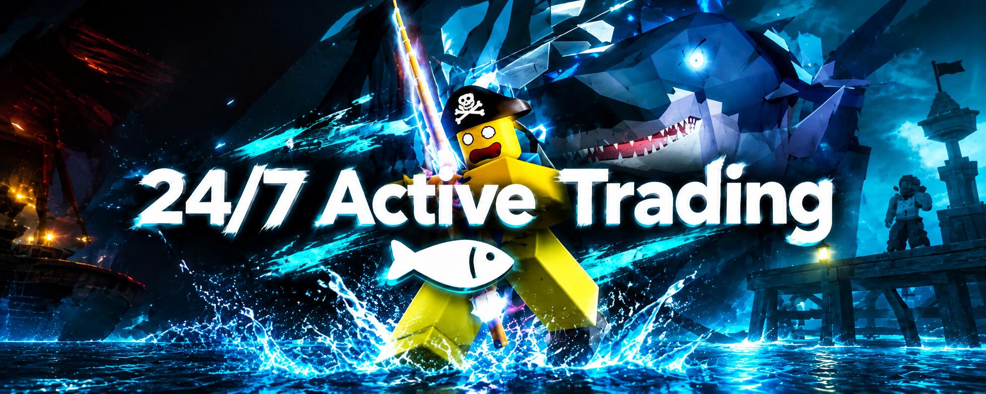 Discovery splash banner for Fisch Trading Server Discord server