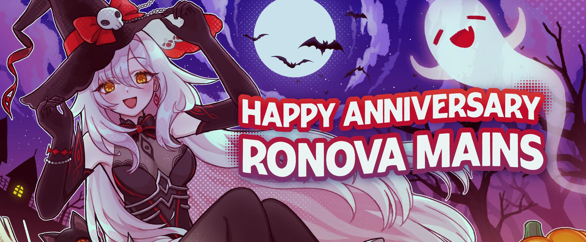 Discovery splash banner for Ronova Mains ✦ Genshin Impact Discord server