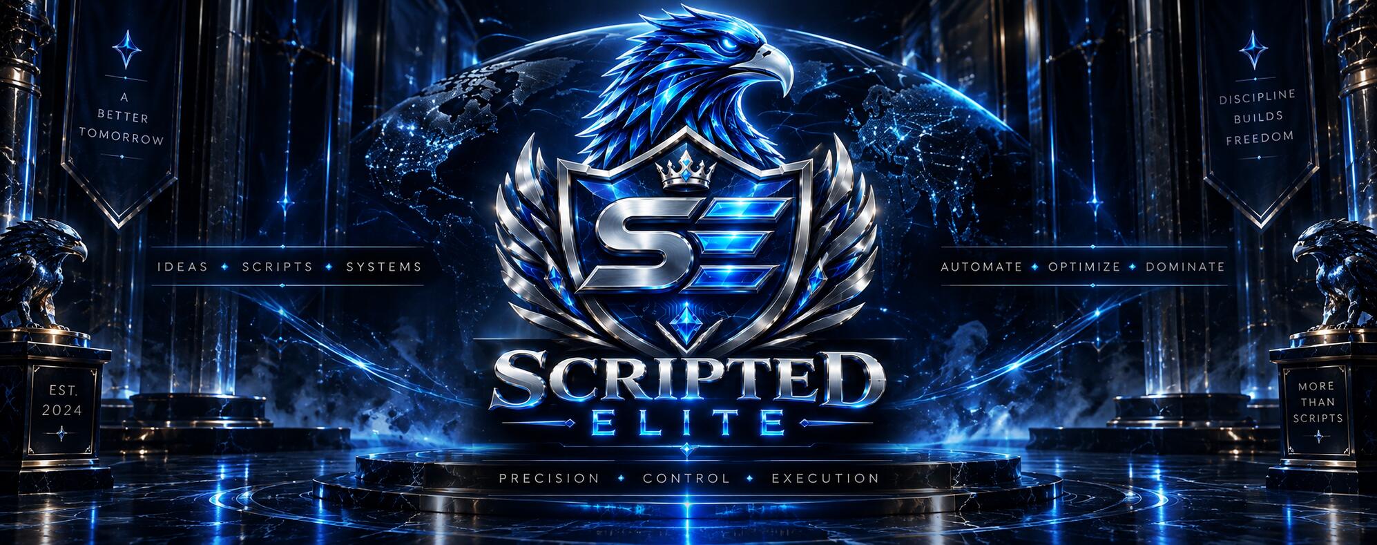 Discovery splash banner for Scripted Elite | Free/Paid Cronus Zen Scripts Discord server