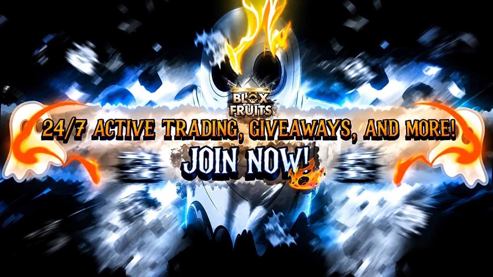 Discovery splash banner for Bloxfruit | Market & Giveaways Discord server