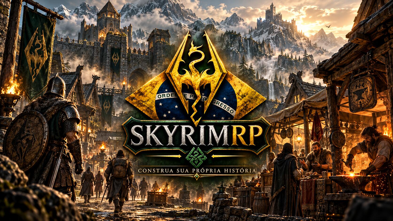 Discovery splash banner for SKYRIM RP BRASIL Discord server