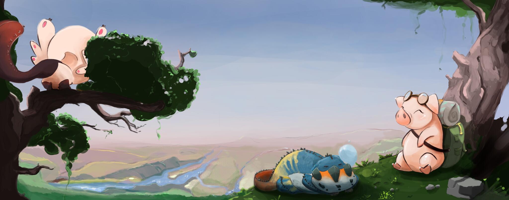 Discovery splash banner for Honey Hunters Discord server