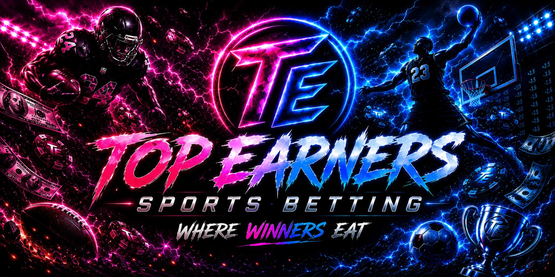 Discovery splash banner for Top Earners | PickMaker DFS Discord server