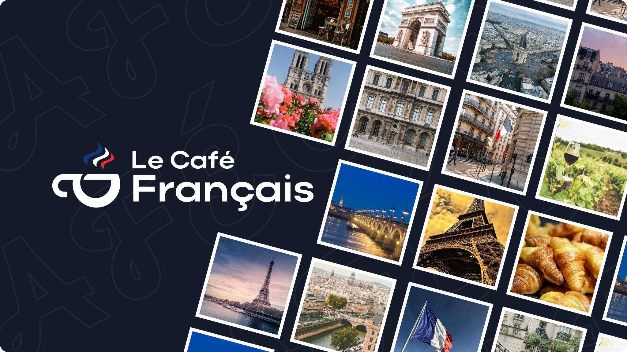 Discovery splash banner for Le Café Français ☕ Discord server