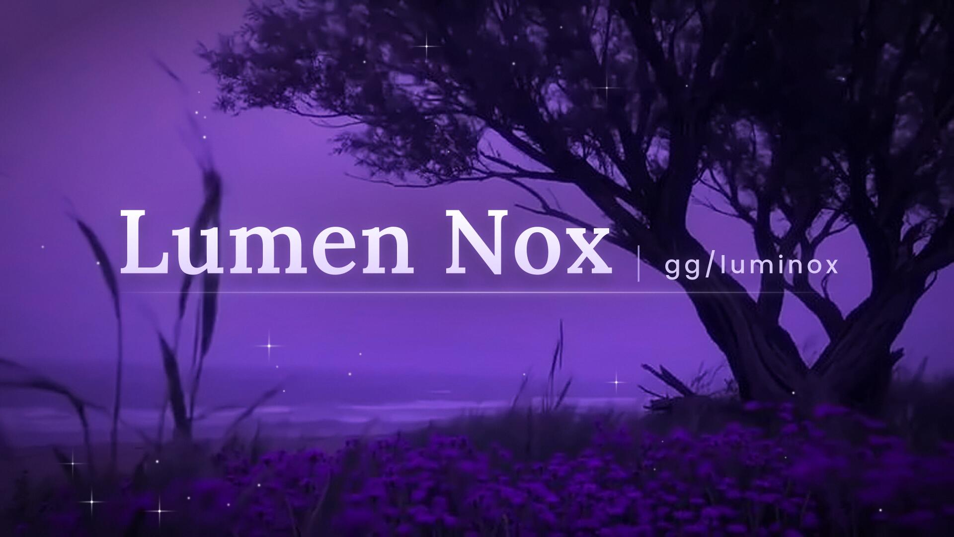 Discovery splash banner for Lumen Nox π€ Discord server